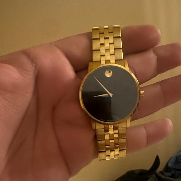 Movado Gold and Black Men's Watch